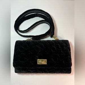 Betsey Johnson Black Velvet Crossbody